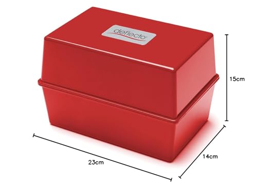Value Size 8 x 5 Index Card Box - Red