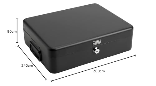Sterling DB02 Deed Box, Black, 14.5" - Secure Document Storage