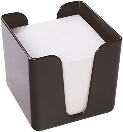 Q-Connect Memo Box - Black, 102mm x 102mm x 95mm-CentralDepot247