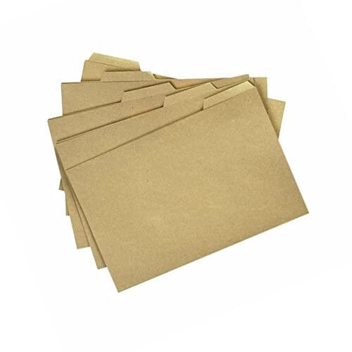 Q-Connect Kraft Tabbed Folder 170gsm 356x240mm Buff, Pack of 100