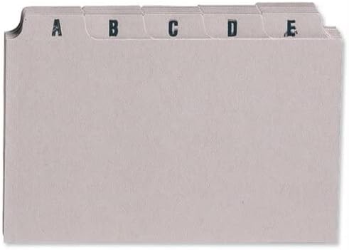Q-Connect Guide Card 5x3 Inch A-Z Buff (Pack of 25)