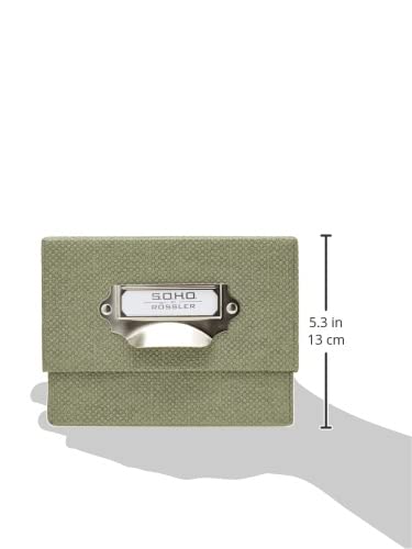 S.O.H.O. Sage Photo Storage Box for A6 Cards with Handle & Index-CentralDepot247