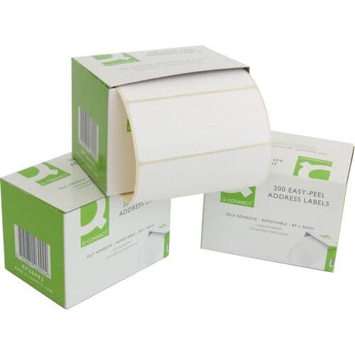 Q-Connect Self-Adhesive Address Label Roll 76x50mm White (1500 Labels)
