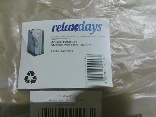 Relaxdays Mesh Magazine File Holder A4 - Black Steel Organizer