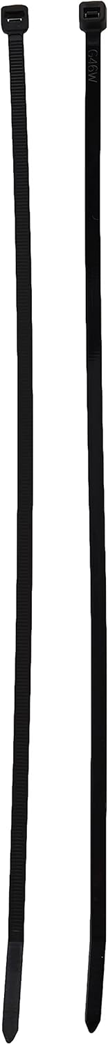 Virgin Nylon 6 Black Cable Ties (Pack of 100) - 300mm x 4.8mm-CentralDepot247