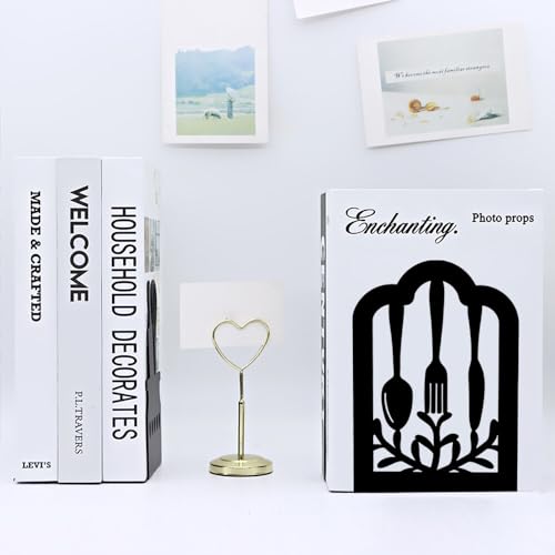 Sturdy Metal Bookends - Set of 2 for Shelves and Office-CentralDepot247