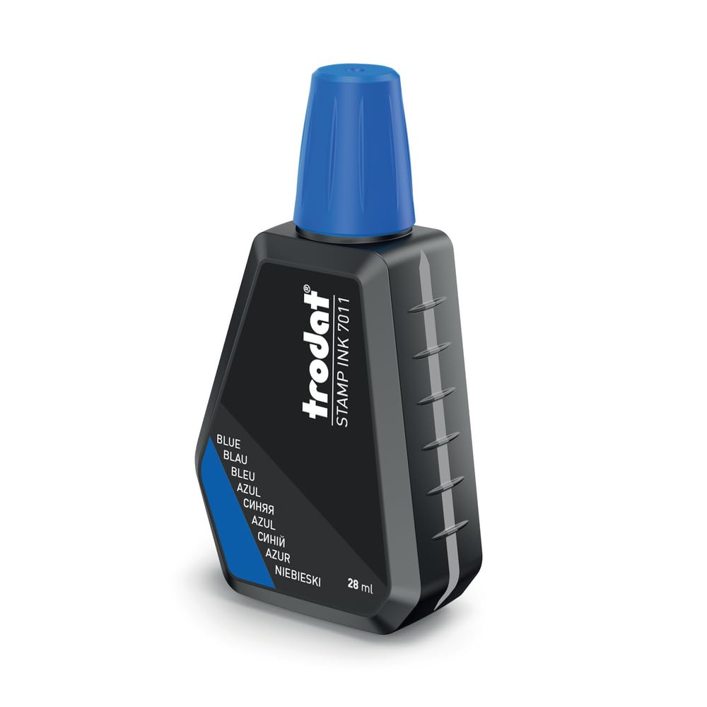 Standard Stamp Ink Refill – Water-Based, Fade-Resistant – Blue, 28ml