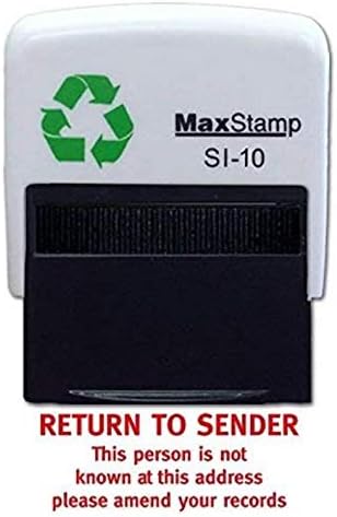 Return to Sender Stamp – Self Inking Red Ink 24 x 7mm