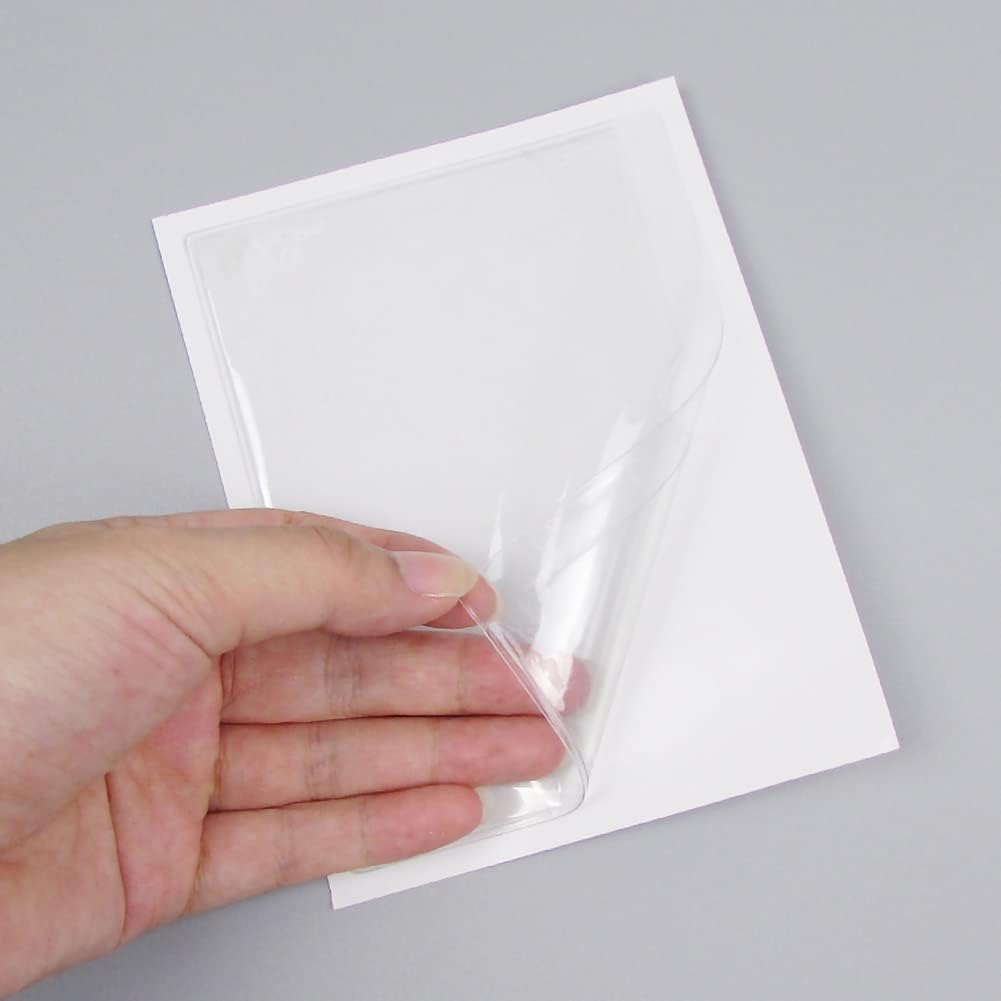 Self Adhesive Clear Business Card Pocket Holders - 10 Pieces