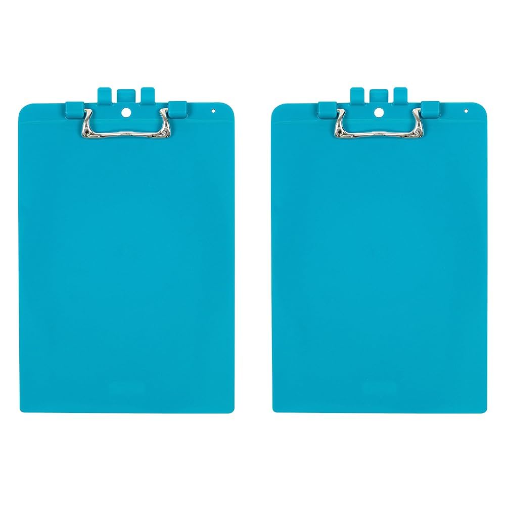 Snopake A4 Turquoise Clipboard with Pen Holder & Heavy Duty Clip