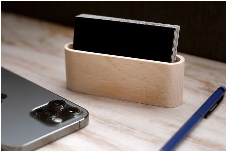 Stylish Minimalist Business Card Holder - Beech Wood Design-CentralDepot247