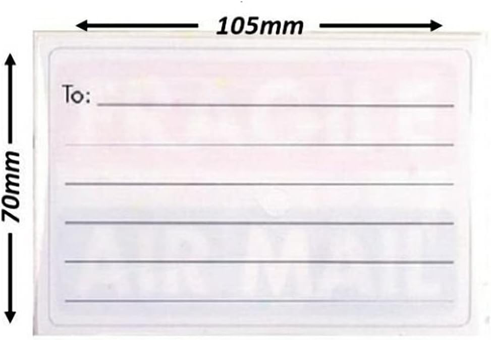 Self Adhesive Parcel Labels - Pack of 12 White Small Labels