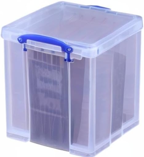 Really Useful Storage Box 24 Litre Clear with 10 Suspension Files