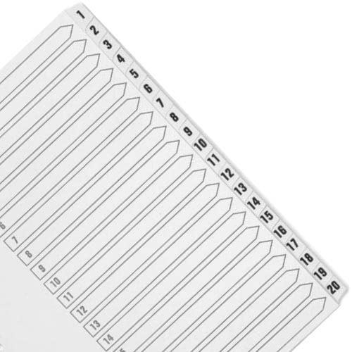 Q-Connect A4 1-20 Index Multi-Punched Reinforced Clear Tabs-CentralDepot247