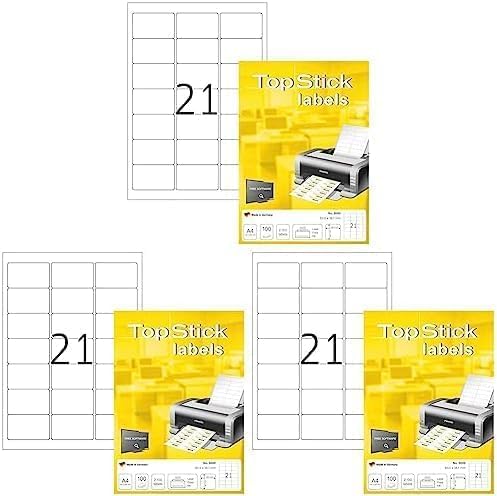 TopStick Self Adhesive Address Labels - 2100 Blank Labels