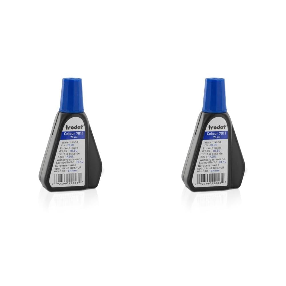 Standard Stamp Ink Refill – Water-Based, Fade-Resistant – Blue, 28ml