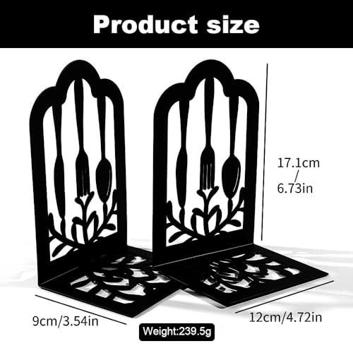Sturdy Metal Bookends - Set of 2 for Shelves and Office-CentralDepot247