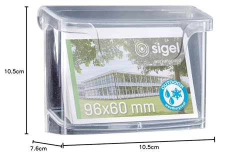 SIGEL LH326 Outdoor Wall-Mounted Business Card Holder - 60 Cards