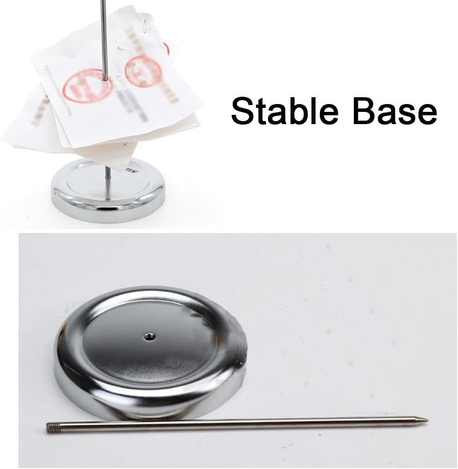Stainless Steel Straight Rod Memo Holder for Receipts and Notes-CentralDepot247