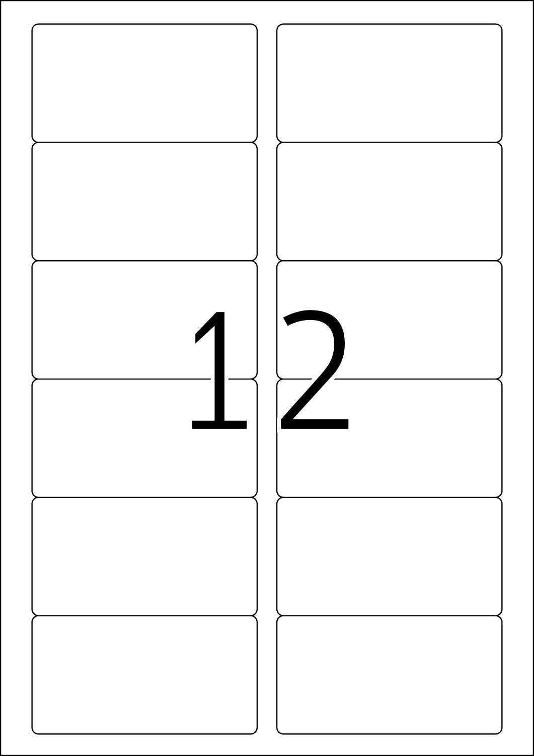 TopStick Self Adhesive Address Labels - 2100 Blank Labels