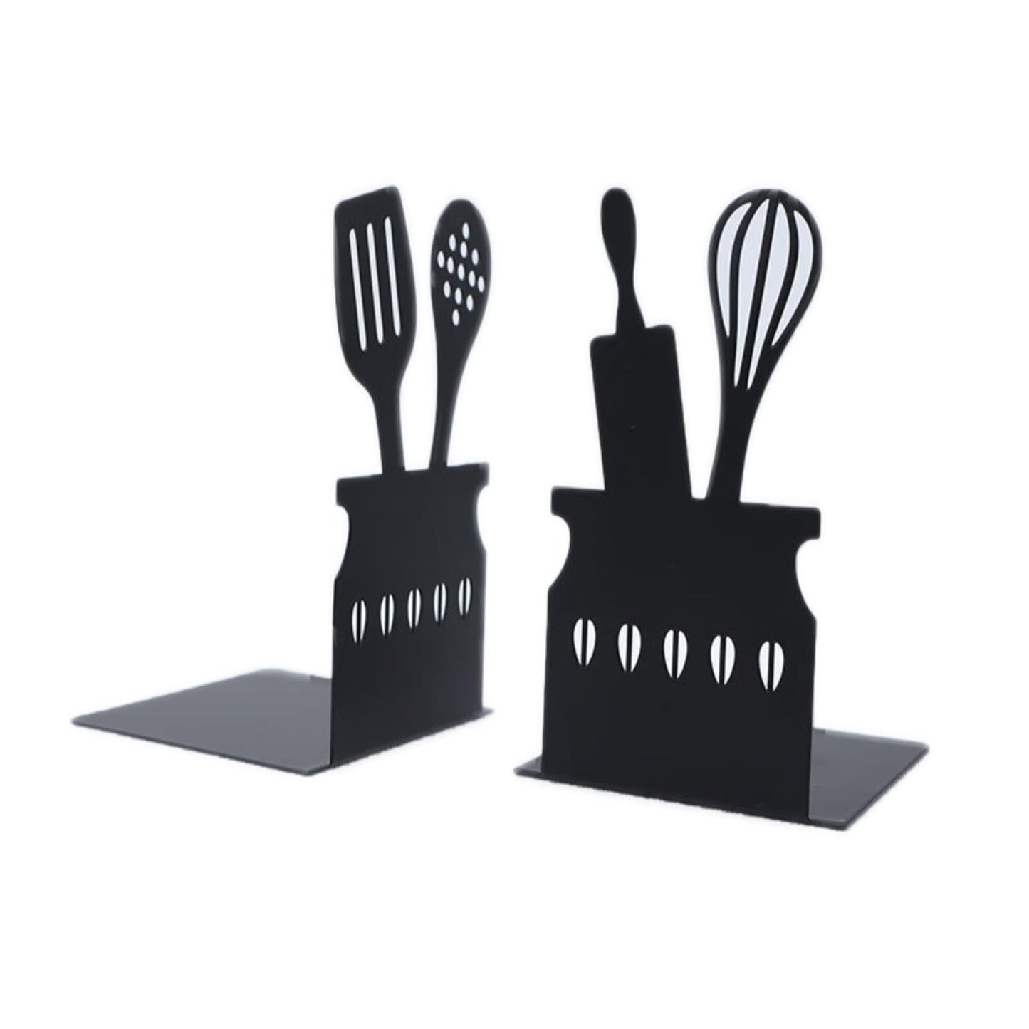 Sturdy Metal Bookends - Set of 2 for Shelves and Office-CentralDepot247