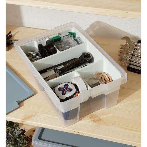 TATAY Organiser Tray - 100% Recycled, White Pergamon, 32.8x22.5x6 cm-CentralDepot247