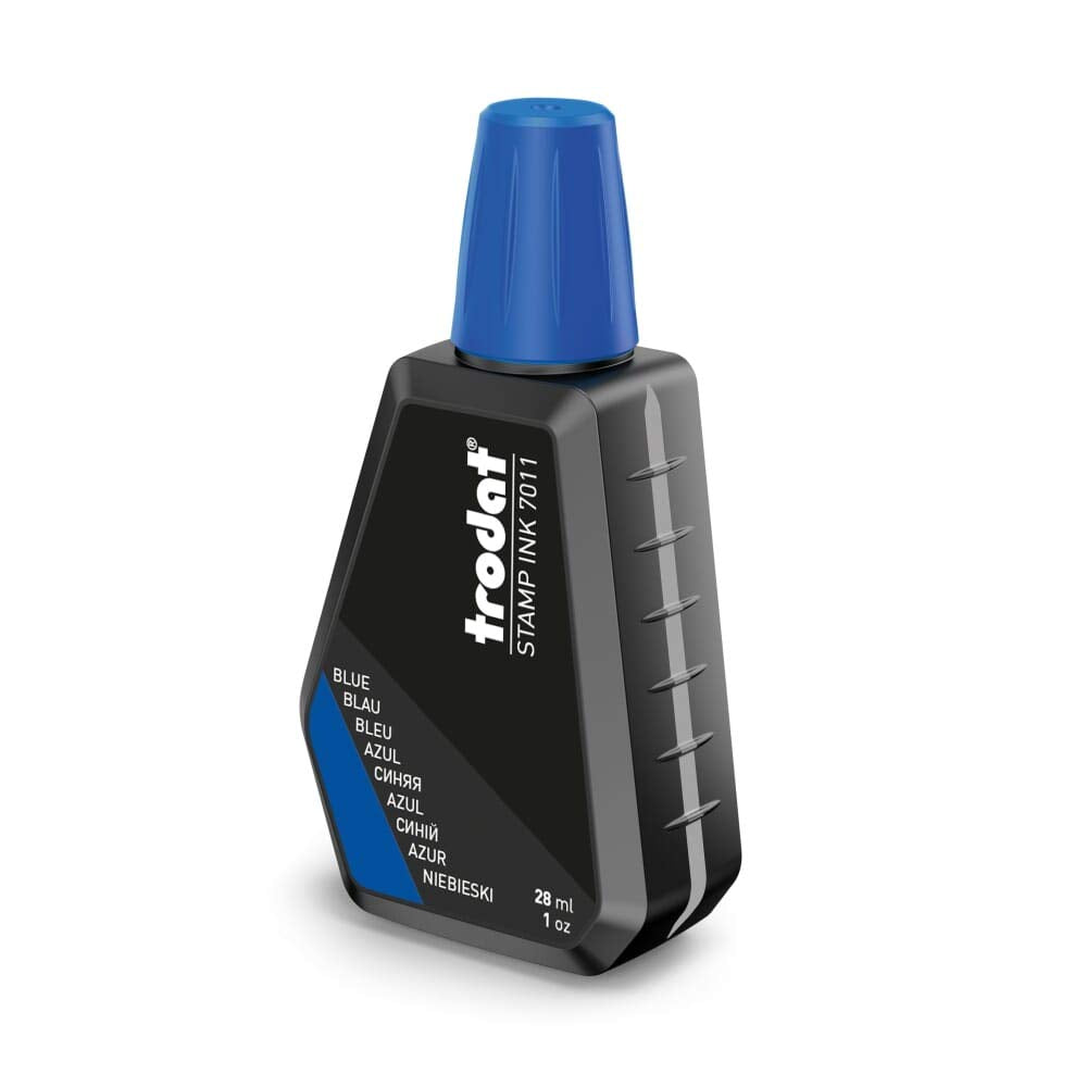 Standard Stamp Ink Refill – Water-Based, Fade-Resistant – Blue, 28ml