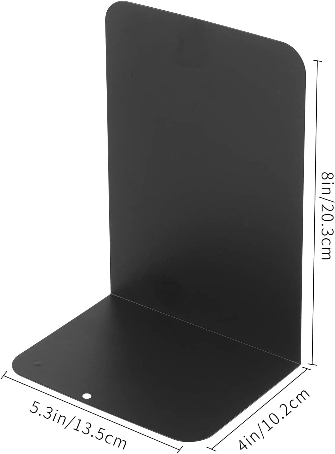 Set of 4 Heavy Duty Metal Book Ends - Non Slip Decorative Dividers-CentralDepot247