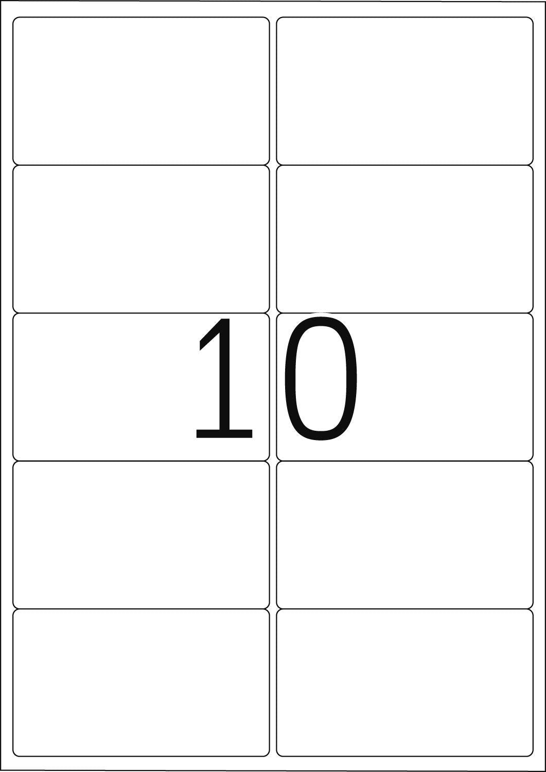 TopStick Self Adhesive Address Labels - 2100 Blank Labels