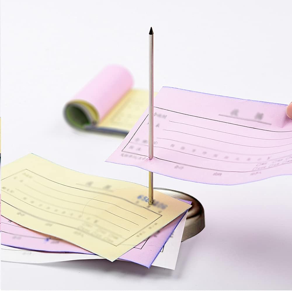 Stainless Steel Straight Rod Memo Holder for Receipts and Notes-CentralDepot247