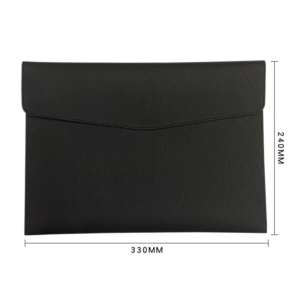PU Leather A4 File Folder Waterproof Portfolio Envelope Case 13x9.5 inch