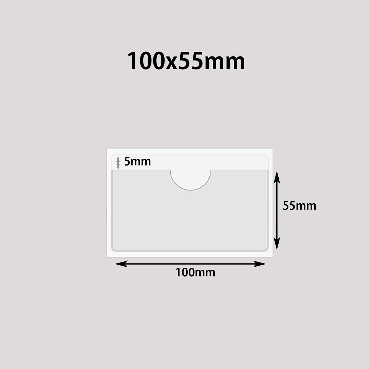 Self Adhesive Clear Business Card Pocket Holders - 10 Pieces
