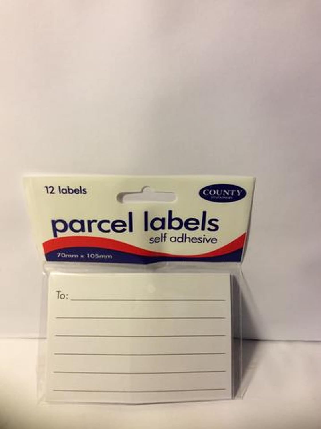 Self Adhesive Parcel Labels - Pack of 12 White Small Labels