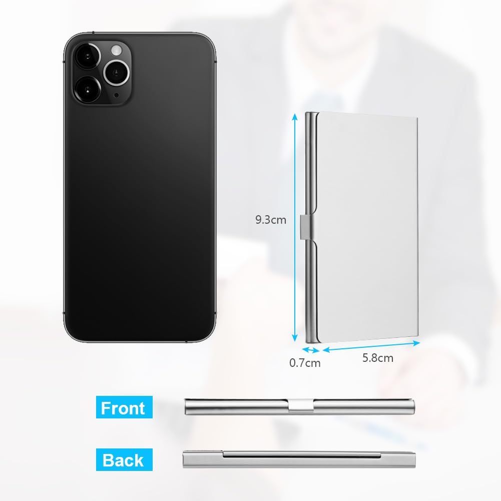 Professional Stainless Steel Business Card Holder - Ultra Thin & Portable-CentralDepot247