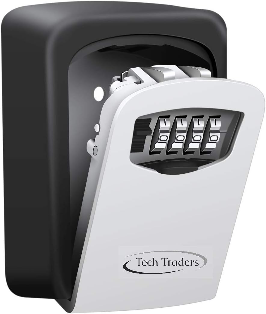 Wall Mounted Key Lock Box with 4-Digit Combination for Secure Key Storage