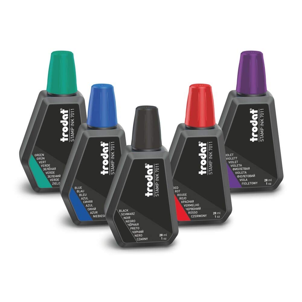Standard Stamp Ink Refill – Water-Based, Fade-Resistant – Blue, 28ml