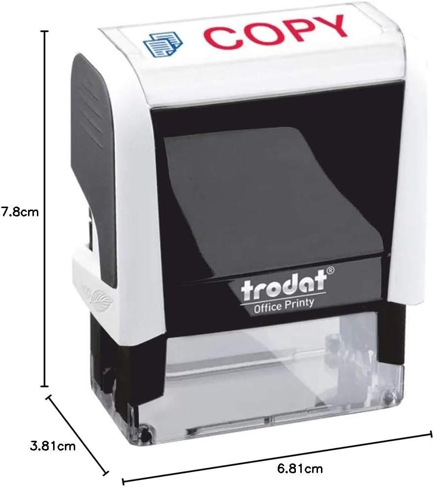 Self Inking Stamp COPY – Red & Blue Ink, 18x46 mm