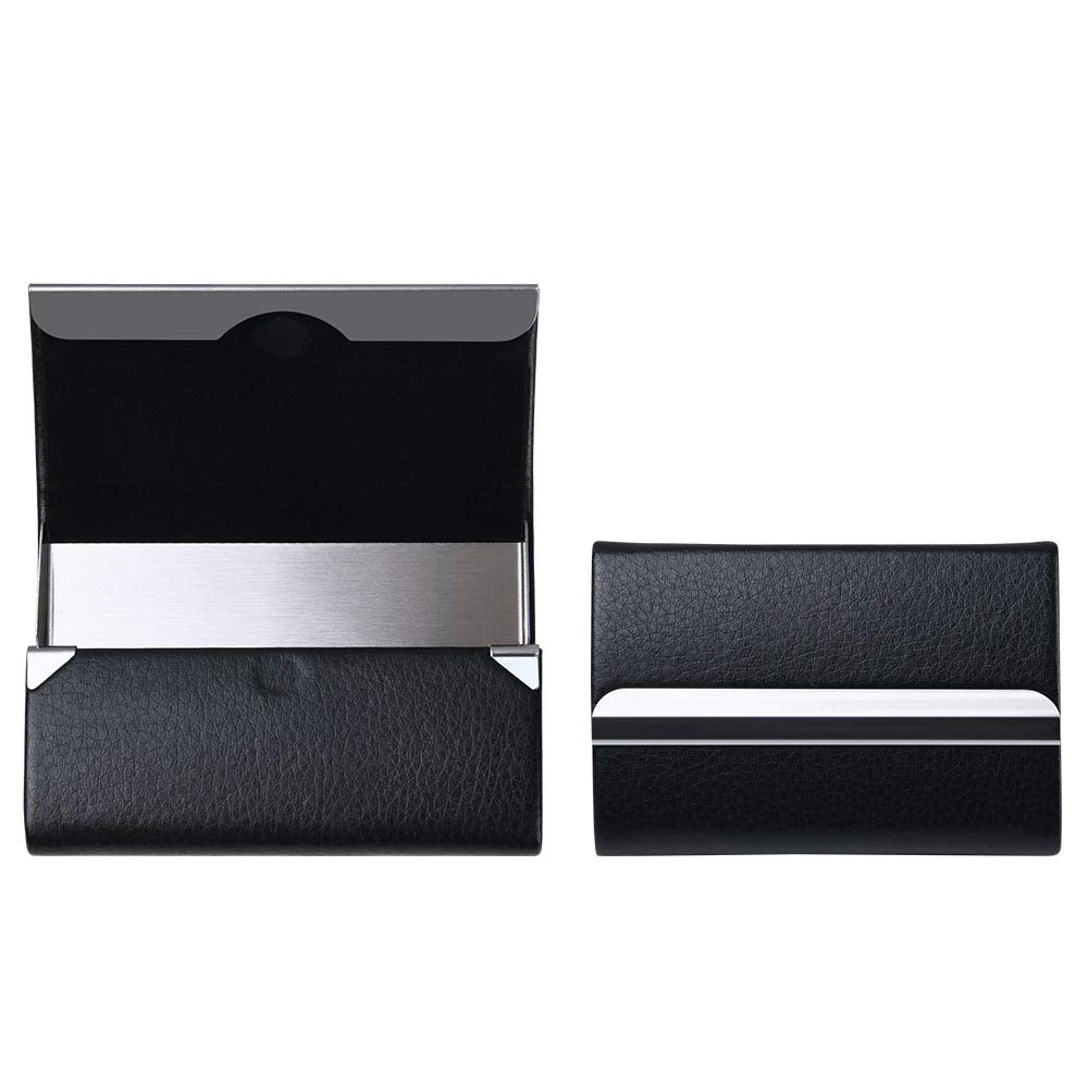 PU Leather Business Card Holder with Magnetic Buckle-CentralDepot247