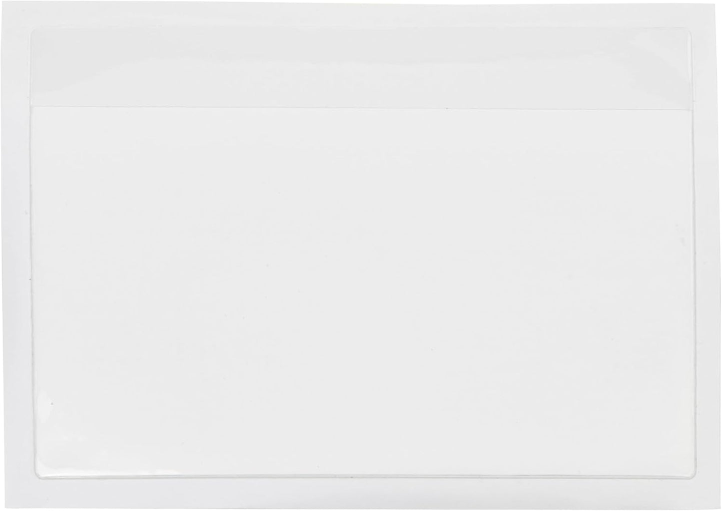 100 Pack Clear Self-Adhesive Pocket Label Holders for 3x5 Index Cards