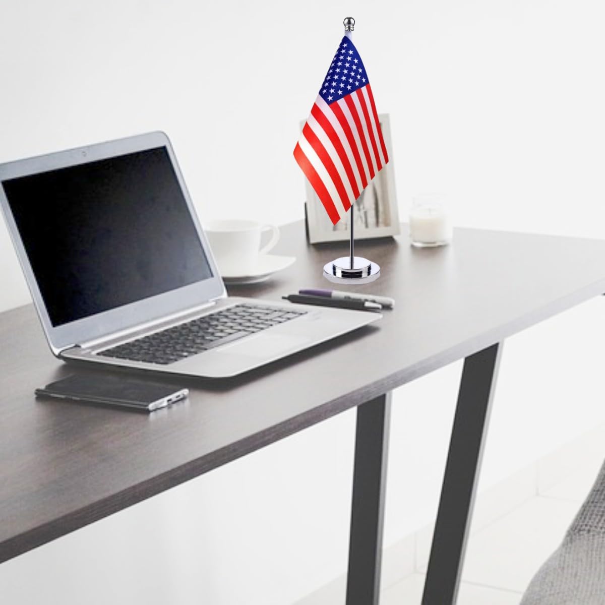 USA Desktop Flag with Stainless Steel Stand - American Table Flag-CentralDepot247