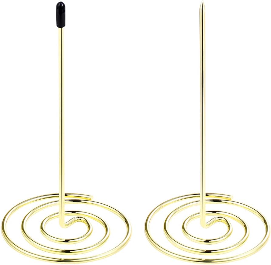 Stainless Steel Check Spindle Fork - Invoice Note Holder (2 Pcs Gold)-CentralDepot247