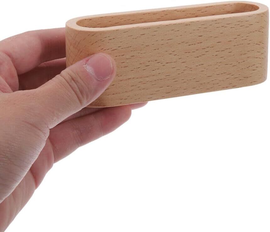 Stylish Minimalist Business Card Holder - Beech Wood Design-CentralDepot247