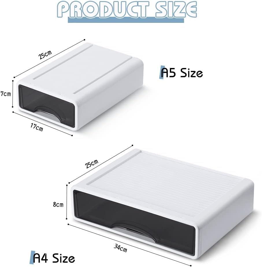 Stackable 4-Drawer Desk Organizer for Office & Home-CentralDepot247