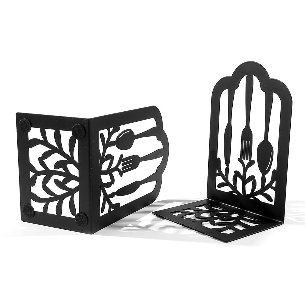Sturdy Metal Bookends - Set of 2 for Shelves and Office-CentralDepot247