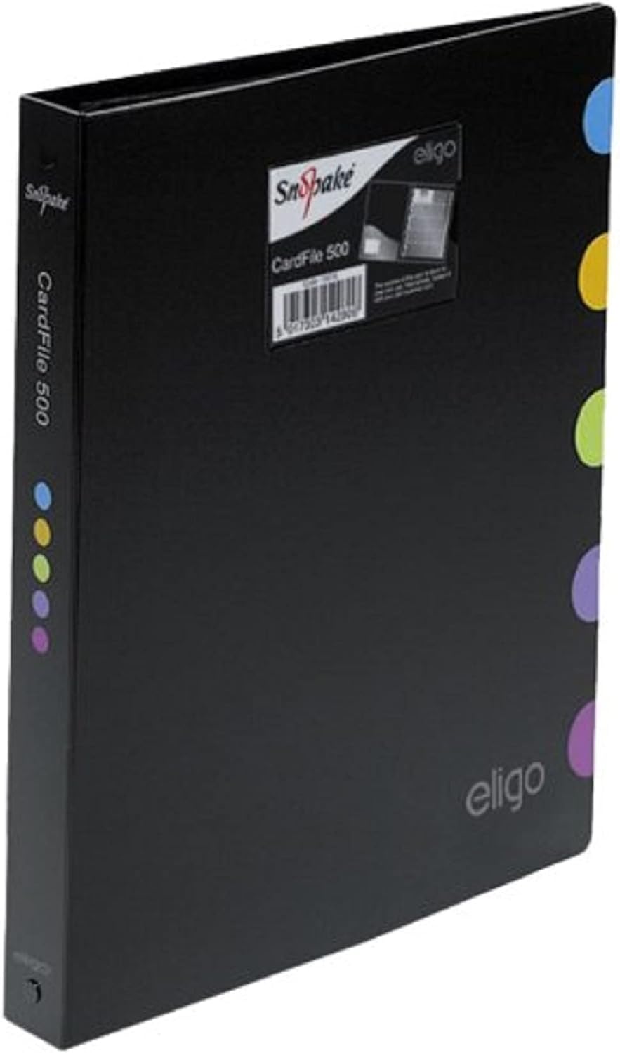 Snopake A4 Eligo Executive CardFile for 500 Business Cards - Black
