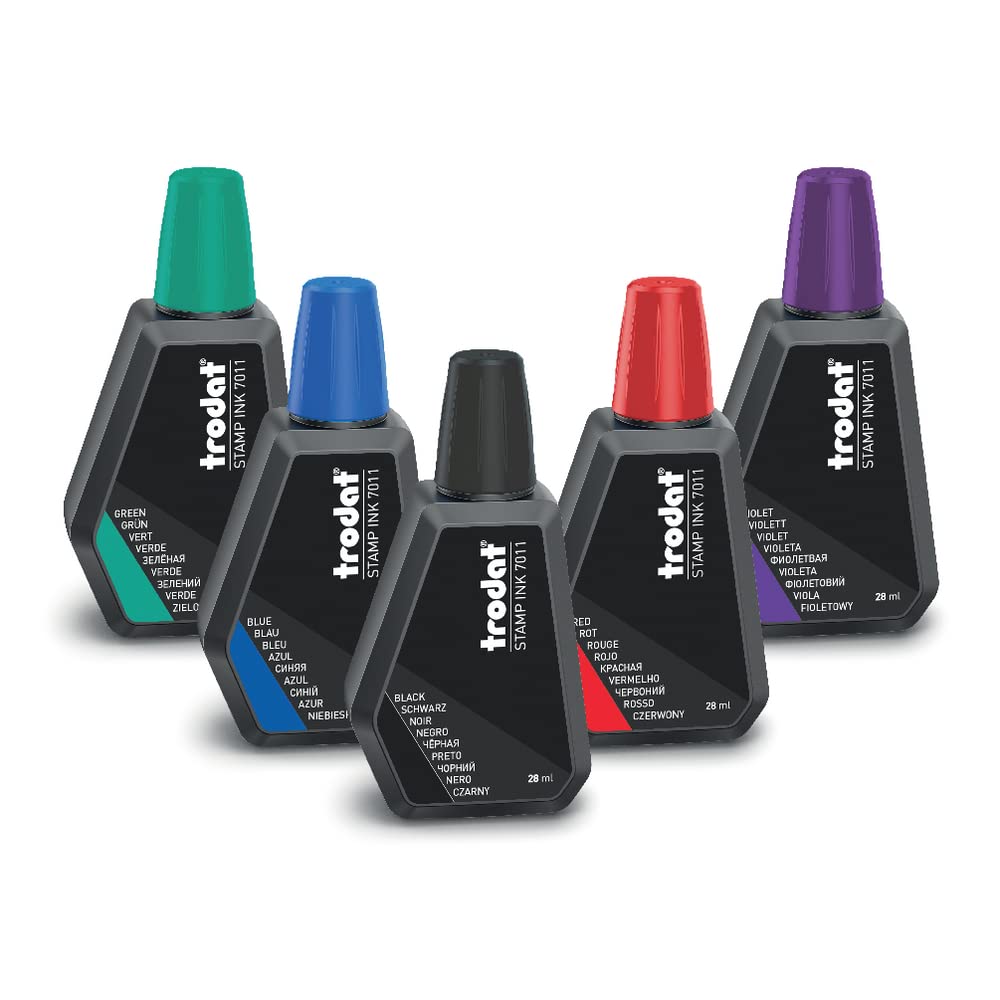 Standard Stamp Ink Refill – Water-Based, Fade-Resistant – Blue, 28ml