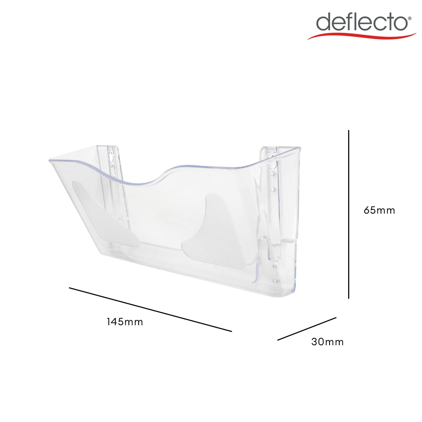 Wall Mounted Magazine File Holder - Clear File Organizer for Home Office-CentralDepot247