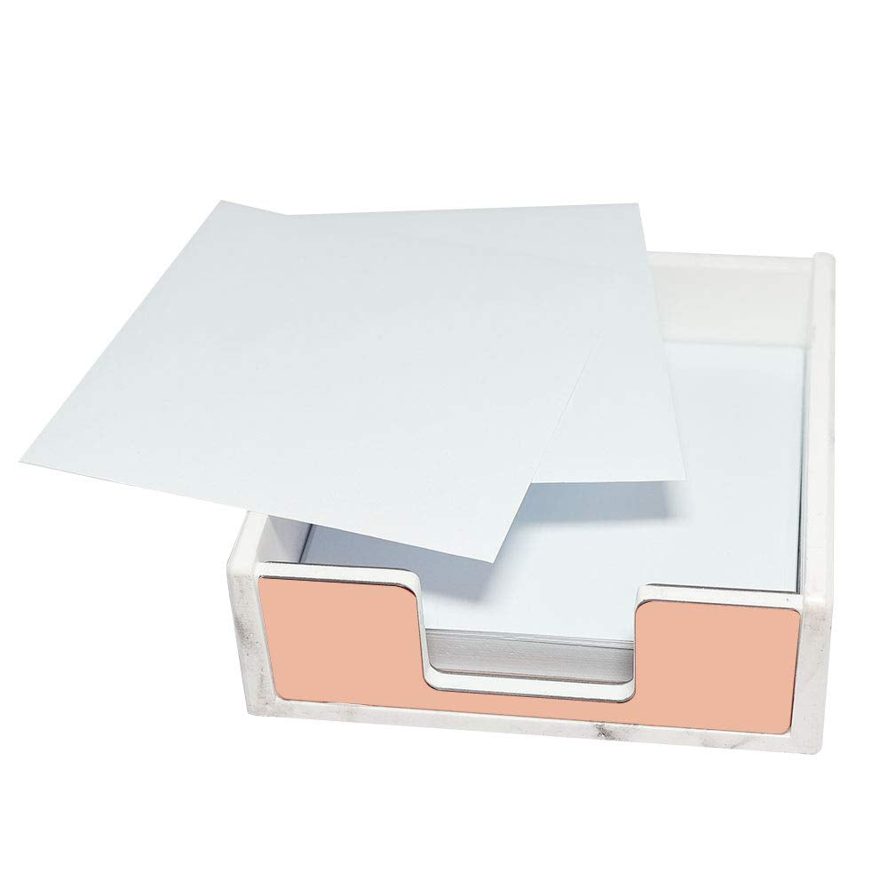 Rose Gold & Marble Memo Pad Holder - Stylish Desk Organizer-CentralDepot247