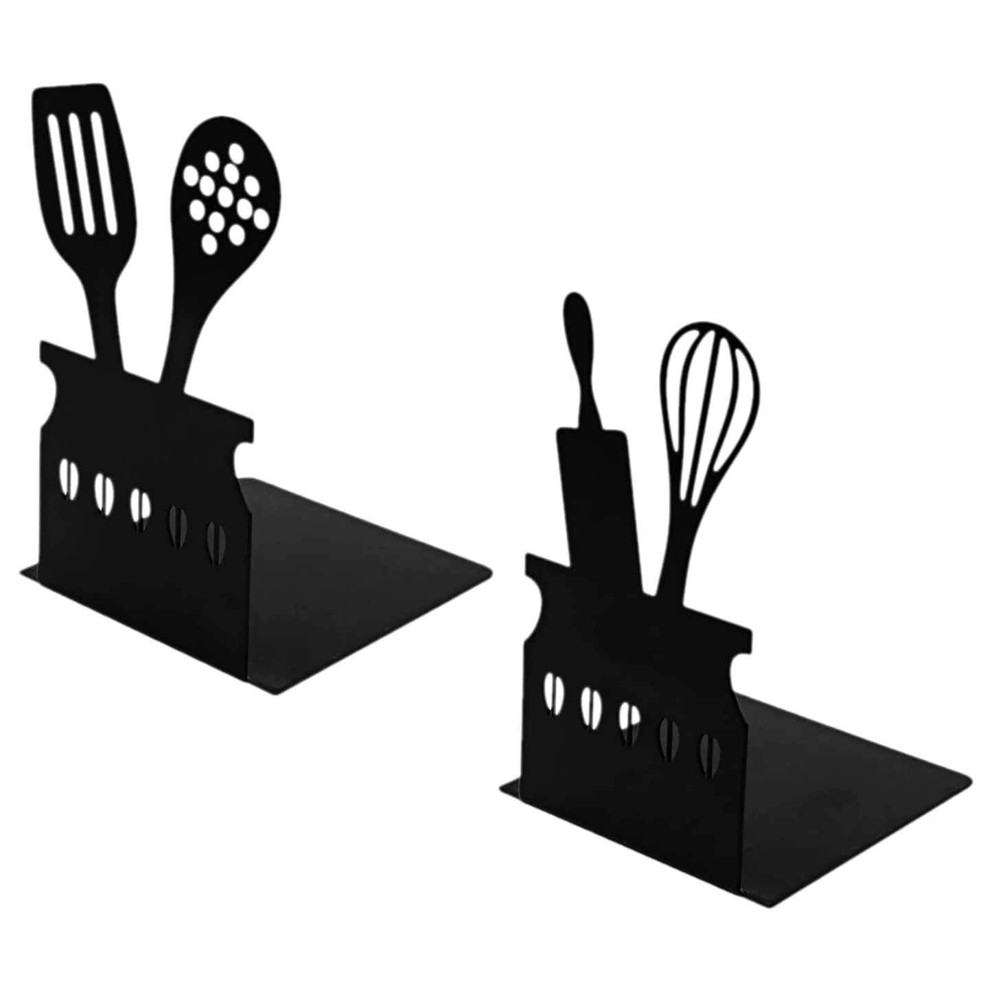 Sturdy Metal Bookends - Set of 2 for Shelves and Office-CentralDepot247
