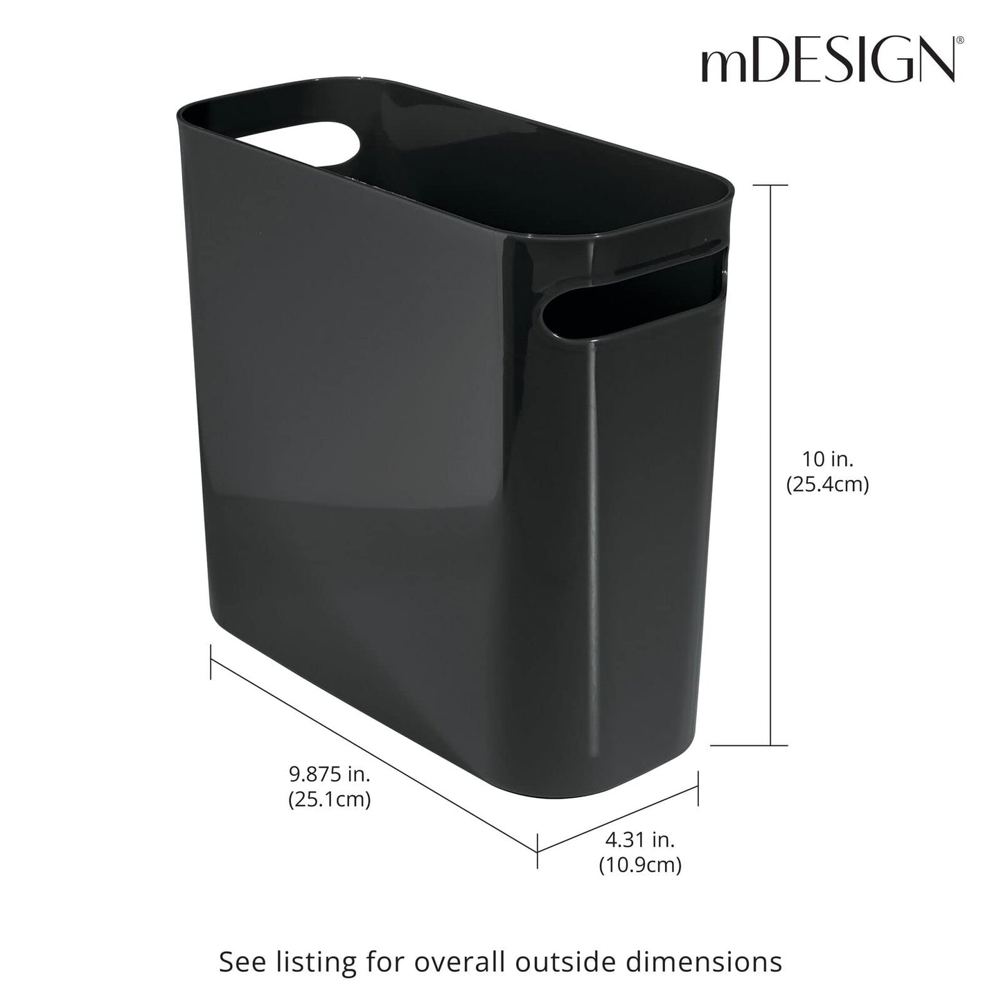 Practical Black Bathroom and Bedroom Rubbish Bin-CentralDepot247